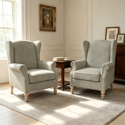 Chloris 30"W Upholstered Wingback Armchair