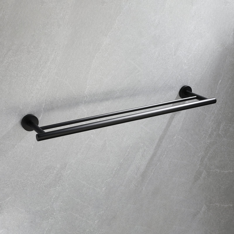 Ensemble de support à serviettes 5 pièces, Noir mat