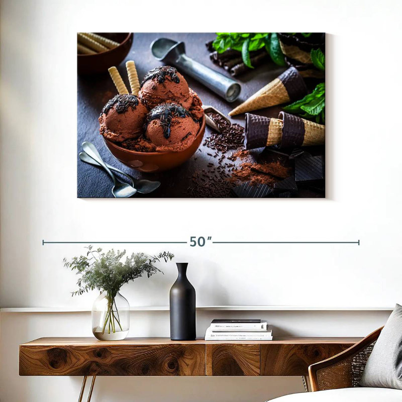 Yarlin Chocolate Ice Cream, 26" H x 39" W