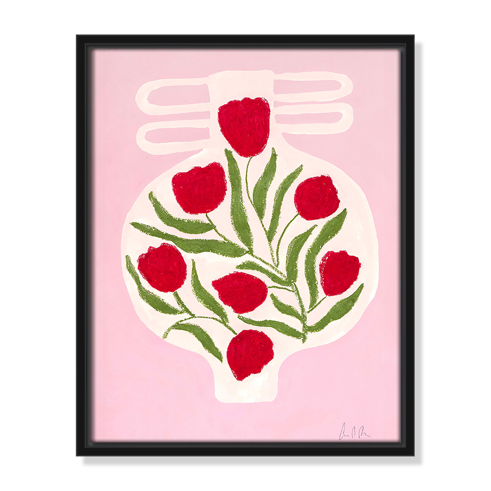 Vase No. 02 Print by Camilla Bergqvist, Black, 15.5" H x 12.5" W