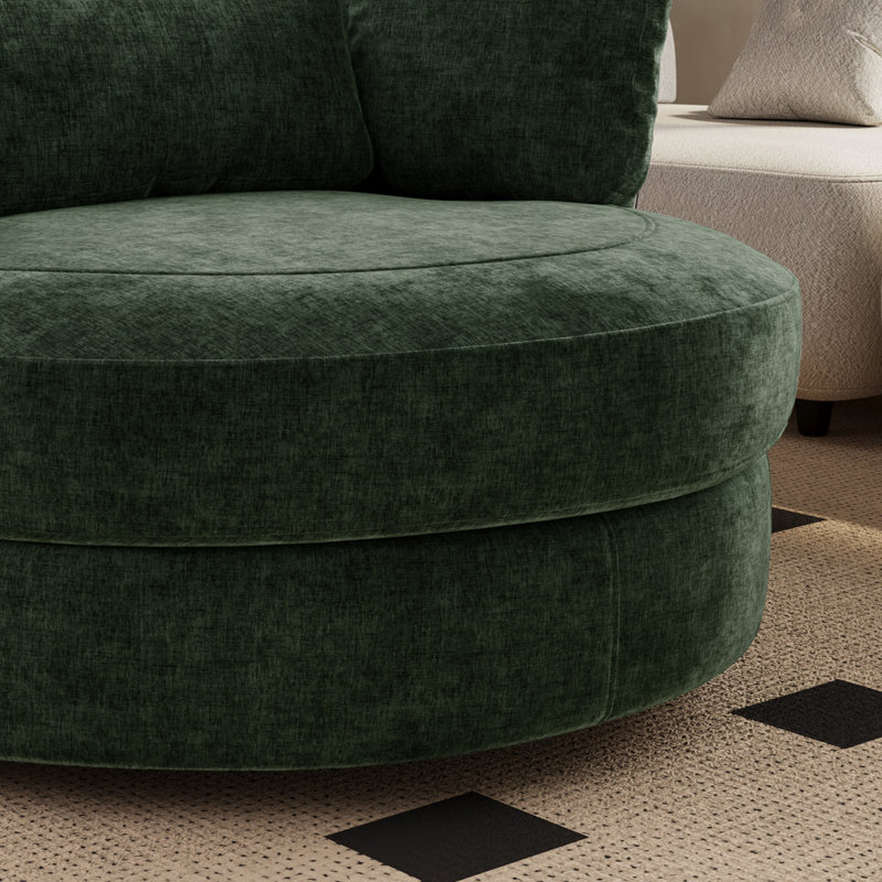 Fauteuil demi-tonneau pivotant l 50 po, Vert