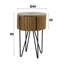 Hooli 40cm W Steel Bedside Table