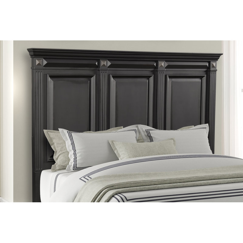 Samuelsson Solid Wood Standard Bed, King, Vintage Black