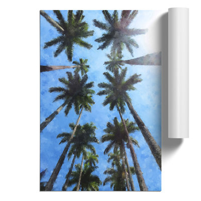 Palm Trees Painting - Frameless Print