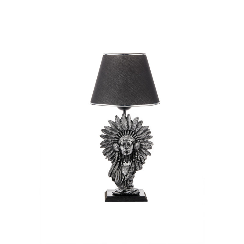 Lampe de table Danyale, gris, Noir