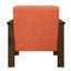 Home Accent Chair In Orange, Solid Wood Frame With Walnut Finish And Textured Fabric Covering Modern Living Space Storage Feature-125223577