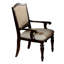 Fauteuil en similicuir brun foncé Anlin