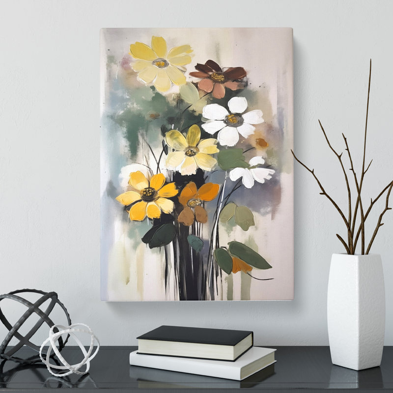 Sieghart Flowers Mid Century Modern Vol.6 - Wrapped Canvas, 60cm H x 40cm W x 3cm D