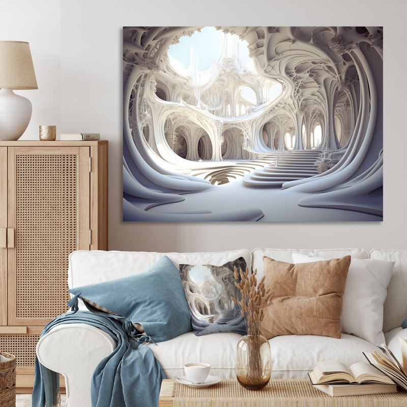 Dreamscape surréaliste fractal fantaisie II - surréalisme, Toile tendue, H 12 po x l 20 po x P 1 po