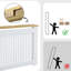Tablette haute haute pour radiateur avec revêtement en bois et plateau en bois aggloméré-121083111