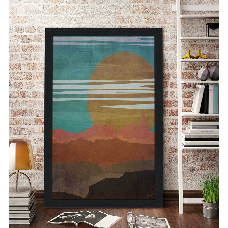 «Mountain Nights», reproduction de peinture acrylique sur toile, H 27,5 po x l 21,5 po x P 0,75 po, Cadre espresso