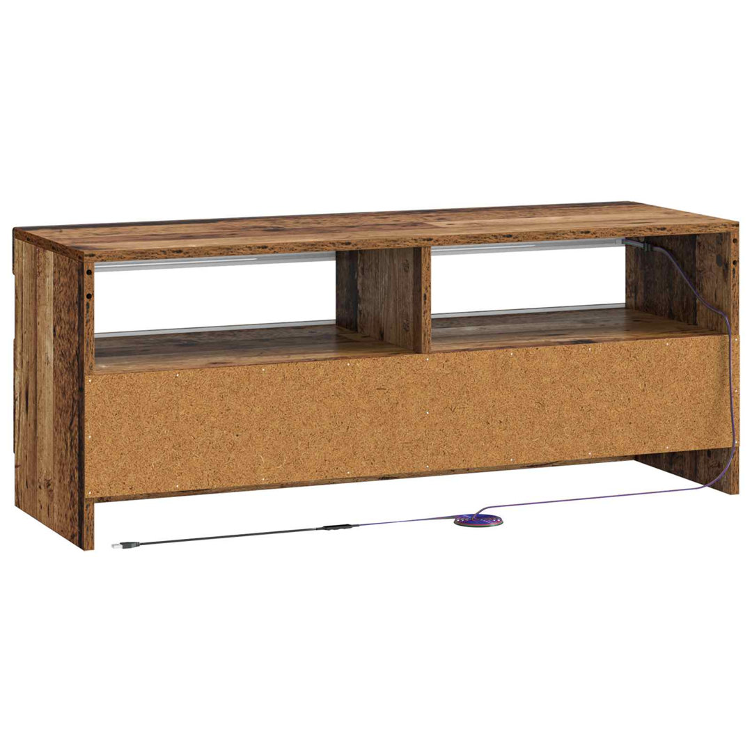 LED TV Cabinet with LED Strip Lights UTRECHT Engineered Wood Furniture
