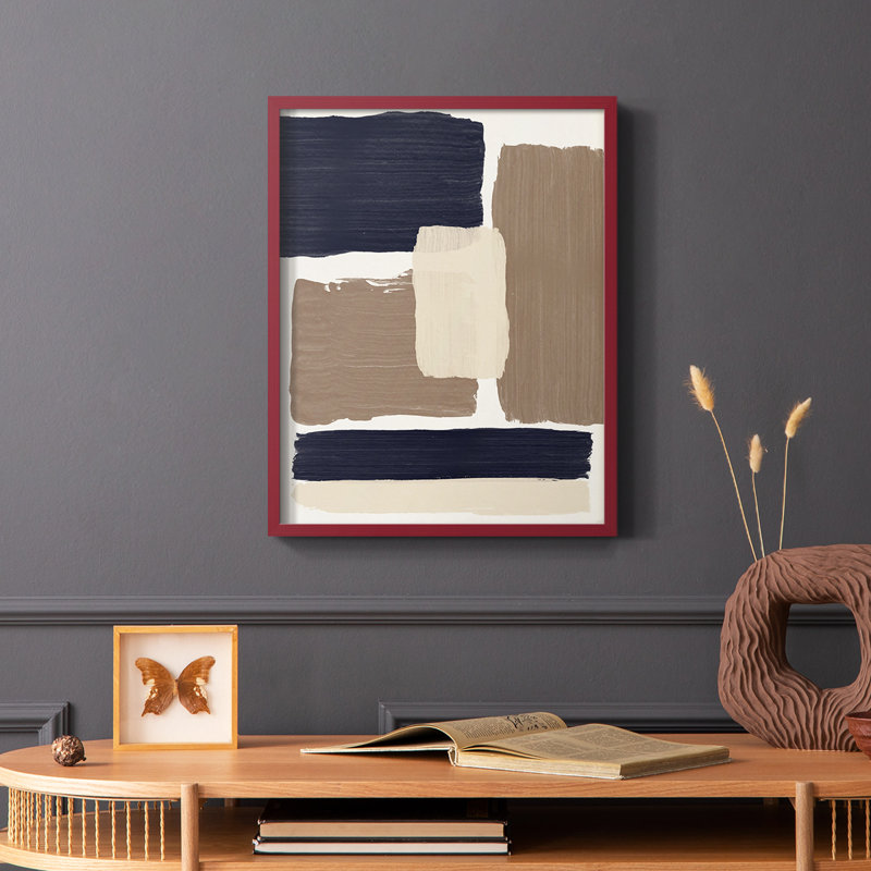 Reproduction encadrée Crosby Sands - bois massif, Rouge, H 10 po x l 8 po