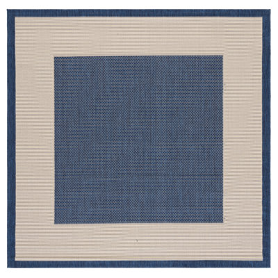 Tapis d'intérieur / extérieur bleu marine / beige VIlmar