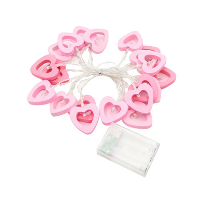 LED Wooden Heart Shaped String Lights Are Perfects For Valentines Day Decorations And Pendants