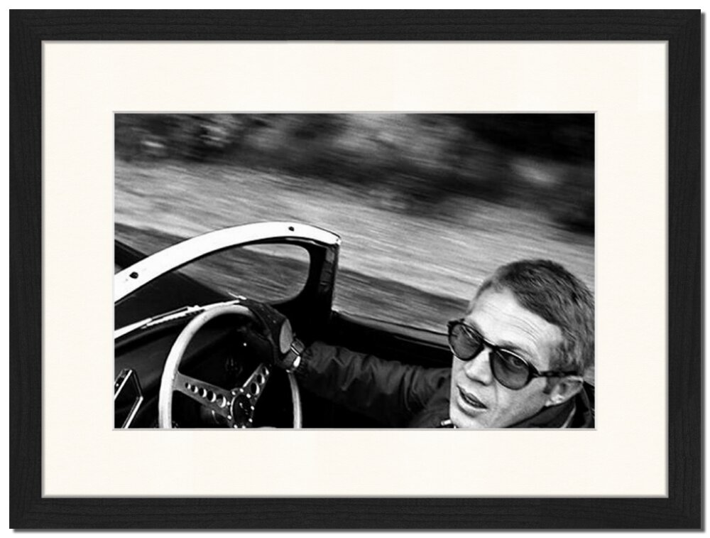 Gerahmtes Poster Steve McQueen Driving