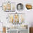 Gold Minimalism Leaves Collage - Leaves Metal Wall Art Living Room Set Of 3-1769152381