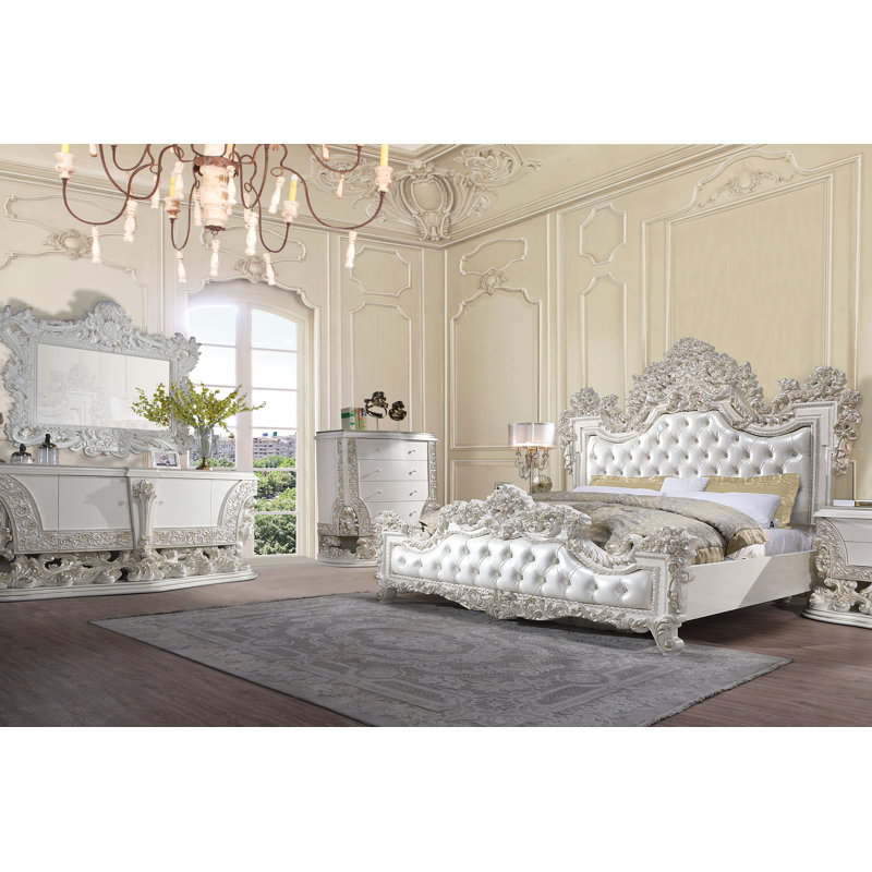 Adara Antique White 2-Drawer Dresser with Felt Lining