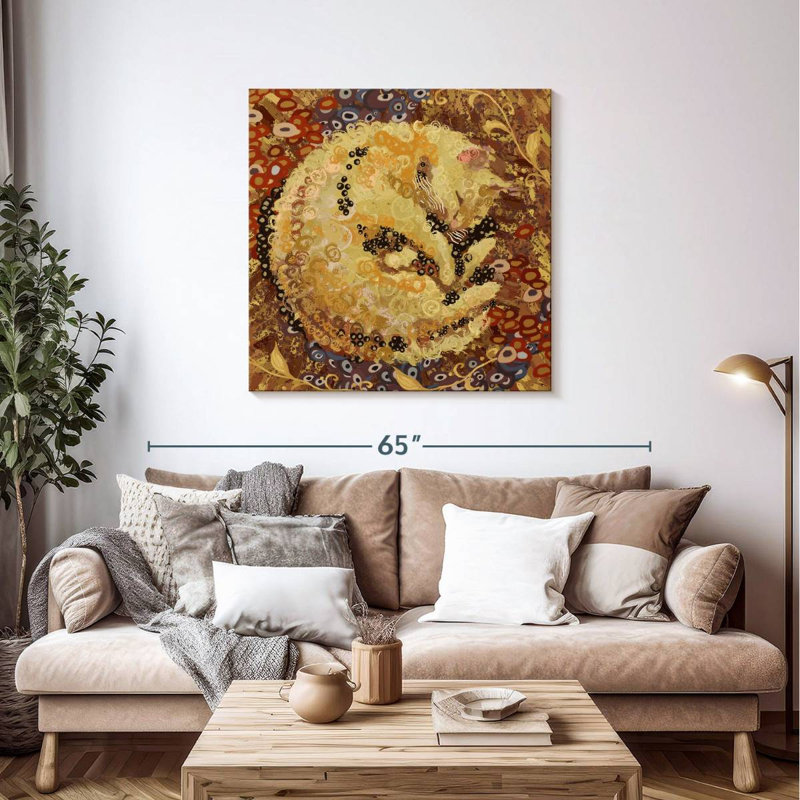 Sleeping Cat Abstract, 39" H x 39" W