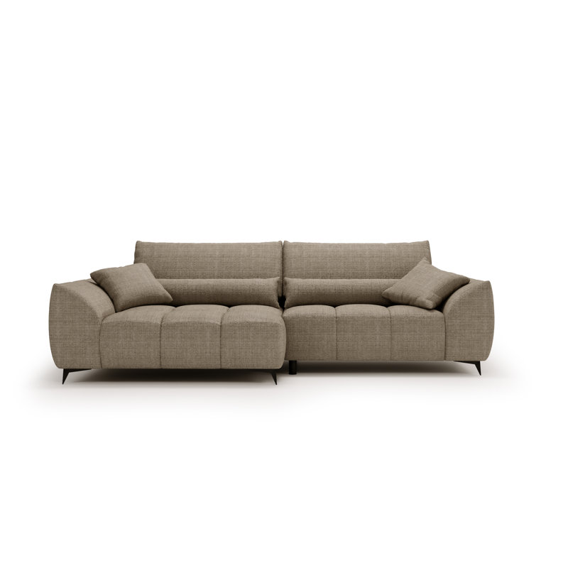3 Seater Corner Sofa, Left Hand Facing, Brown
