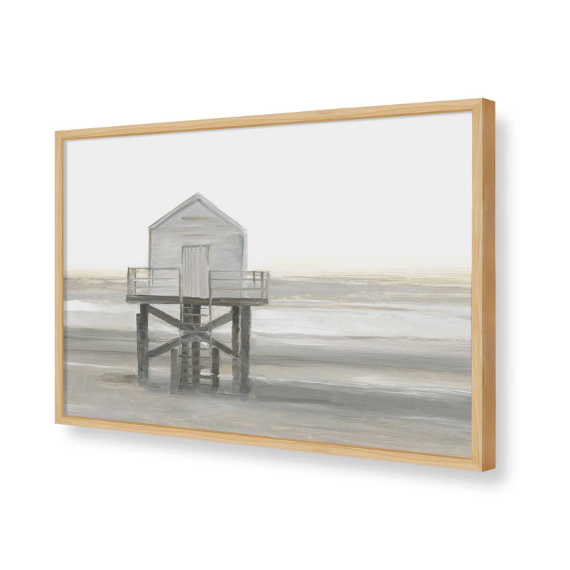 «Weathered Beach Outpost I» par Ethan Harper, reproduction d'art, H 24 po x l 32 po, Tanné