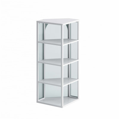 Glass Door Wall Mounted Corner Cabinet
