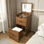 Bureau de coiffeuse 3 en 1 avec miroir éclairé et tabouret, table de maquillage à plateau rabattable, rangement compact pour les petits espaces