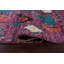 Tapis mauve en laine noué à la main de conception unique 9 pi x 12 pi 8 po