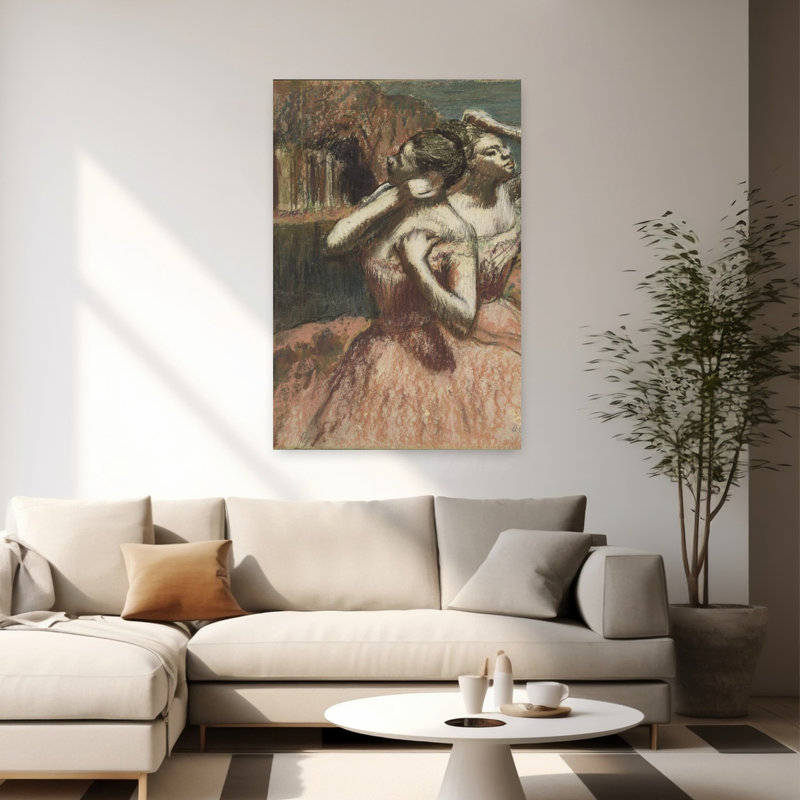 Two Dancers Abstract Contemporary Wall Art Print - Print, 152.4cm H x 101.6cm W