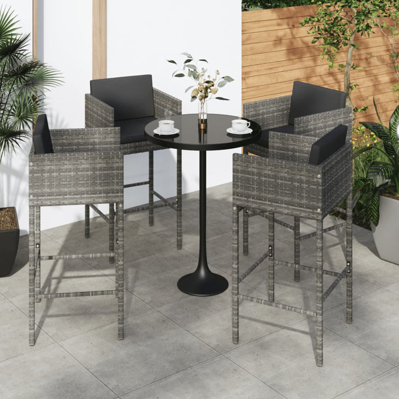 Tabouret de bar 29,9 po avec coussin, Brun