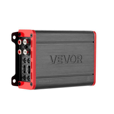 4 Channel Car Audio Amplifier 2 Ohm Stable Bridgeable Class D Full Range Amp Max Power 4 x 120W @ 4 Ohm / 4 x 200W @ 2 Ohm for Car SUV Truck Off-Road