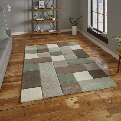Brooklyn area rug Machine Woven Rectangle Beige/Green