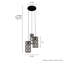 Luminaire suspendu grappe rectangulaire 3 lumières Gablecrest-69880545