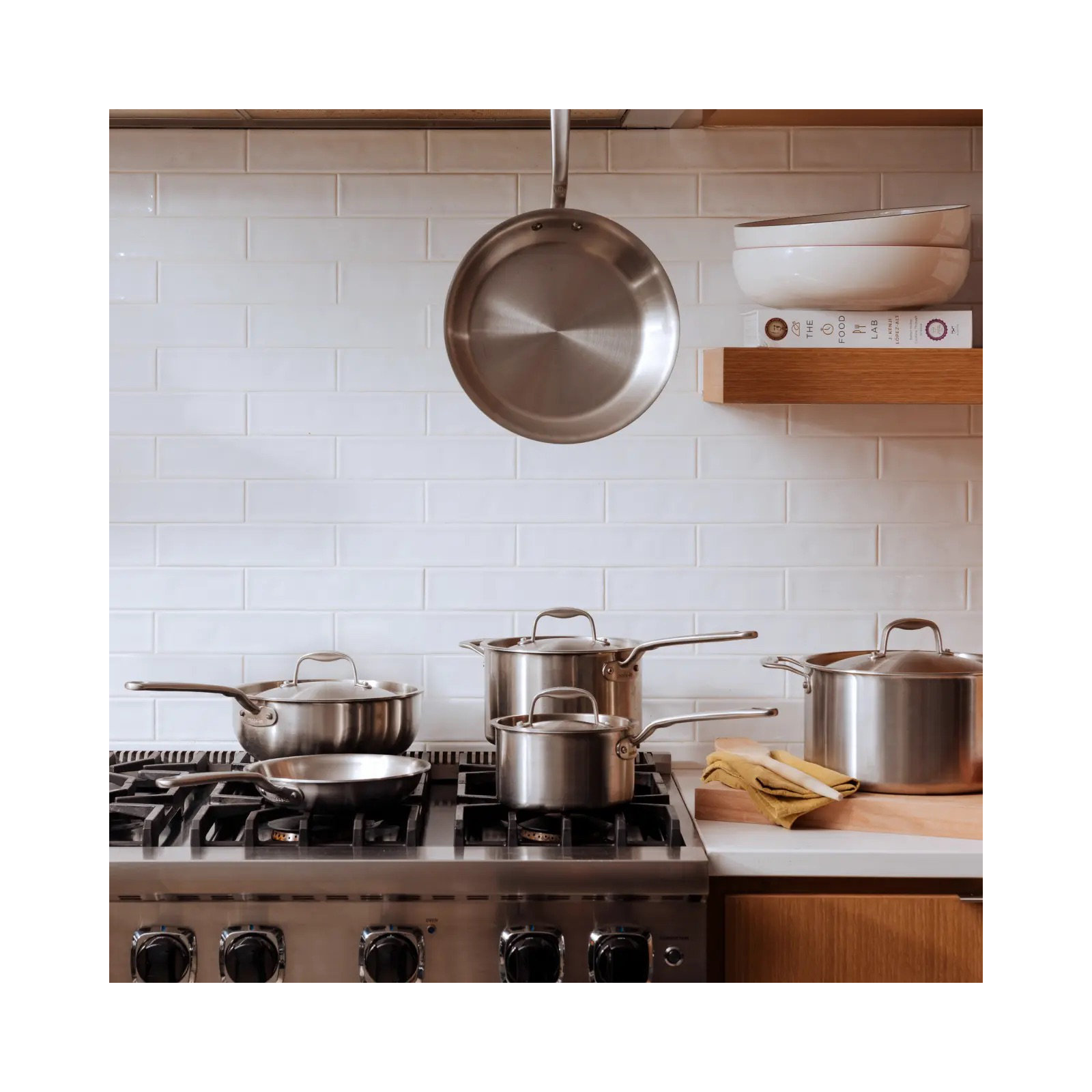 10PC Stainless Clad Cookware Set