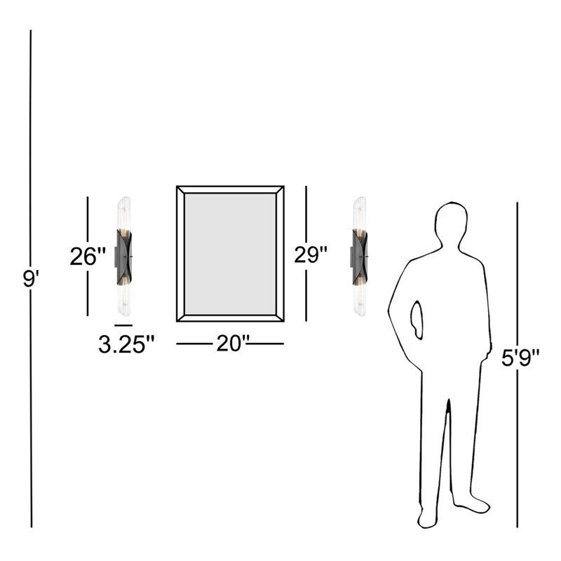 Plafonnier encastré à intensité variable à 2 lumières Lefferts, Bronze vieilli