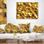 Texture de mur doré en nid d'abeille - coussin imprimé abstrait-30730834-30730830