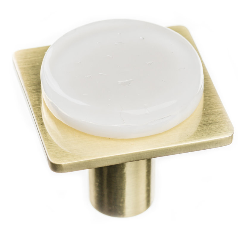 Geometric Square Knob, Satin Nickel