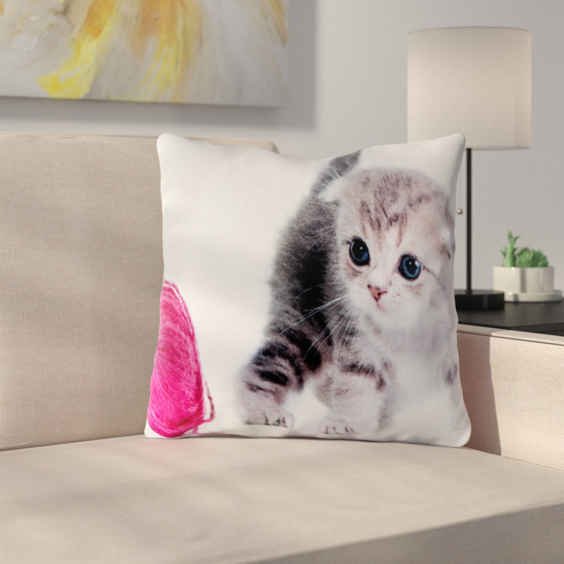 Coussin en coton Baby Cat