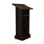 Podium en bois, lutrin de 44 po de hauteur avec support pour micro, 1 tablette coulissante avec porte-gobelet et 1 tablette fixe