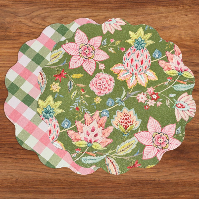 Vida Leather-like; Linen Round Placemats