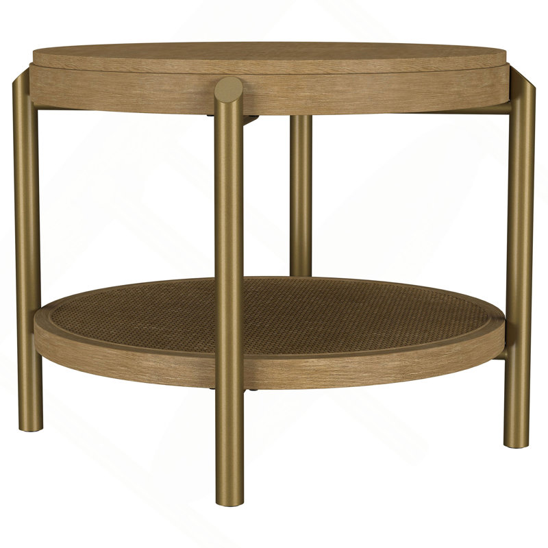 Table de bout ronde avec plateau de rangement Benson