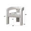 Chaise d'appoint beige Boucle, ensemble de 2