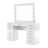 Sheila Vanity Set With Lighted Mirror, Multiple Drawers, White Wood