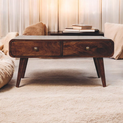 Giovengo California Walnut Sonata Coffee Table
