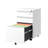 3 Drawer Metal File Cabinet With Lock, White. Fully Assembled For Workspace. Holds Letters/legal/a4 Files. Secure Storage Area. Drawers Come Removable Pencil Tray. Smooth Mobility Via 5 Wheels.-661201273