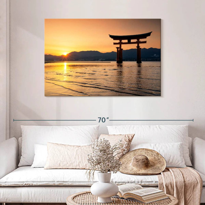 Coucher de soleil Nicci Miyajima Torii II, H 30 po x l 45 po