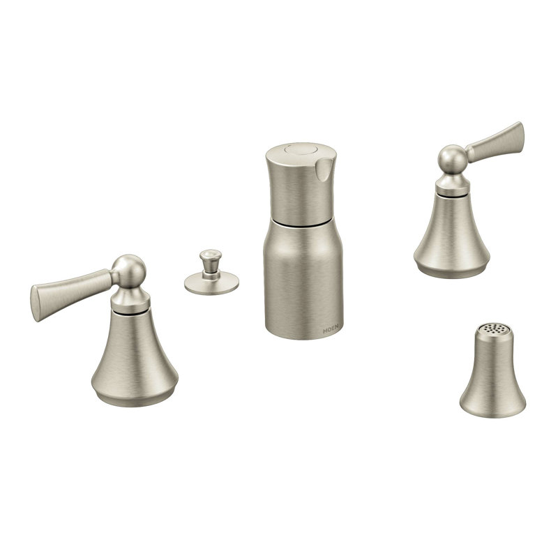 Robinet à bidet à double poignée Wynford, Nickel brossé