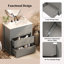Meuble-lavabo 30 po avec lavabo en céramique et 2 tiroirs pleine extension, meuble-lavabo autoportant avec poignée libre à 45 °, glissières de tiroir à fermeture en douceur, gris-562121228