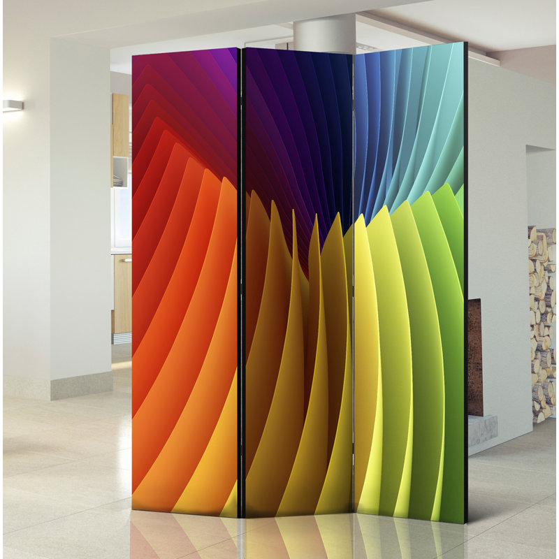 Nannie Solid Wood Folding Room Divider, 3
