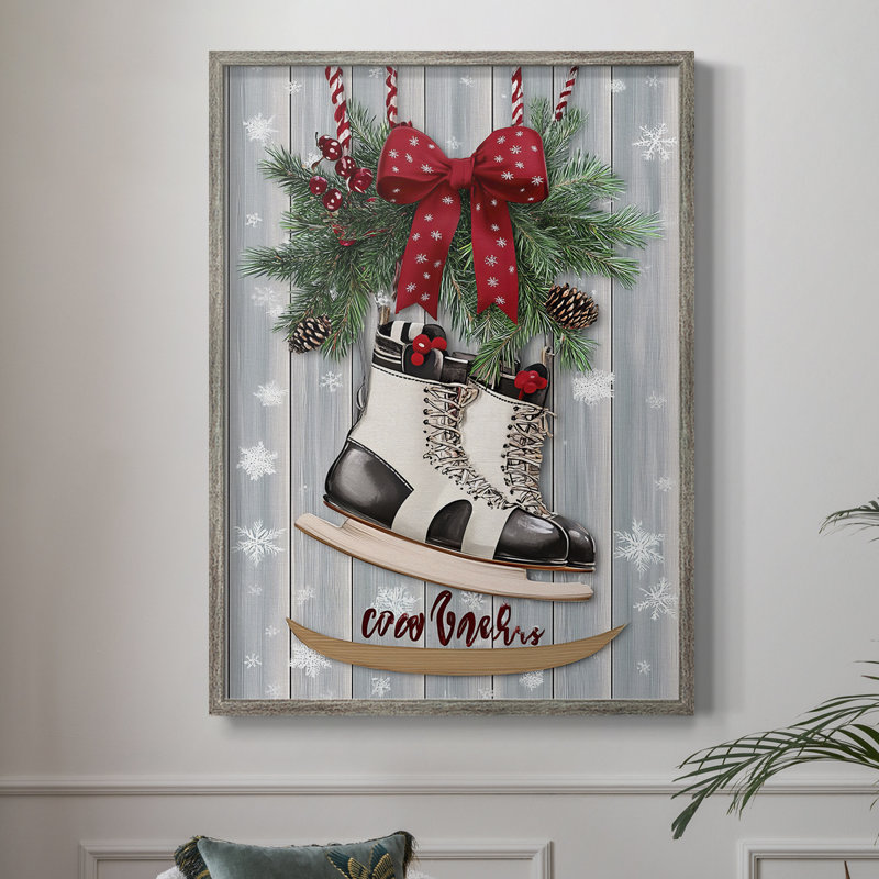 «Christmas Holiday Art XLIV», reproduction encadrée - bois massif, H 11 po x l 9 po
